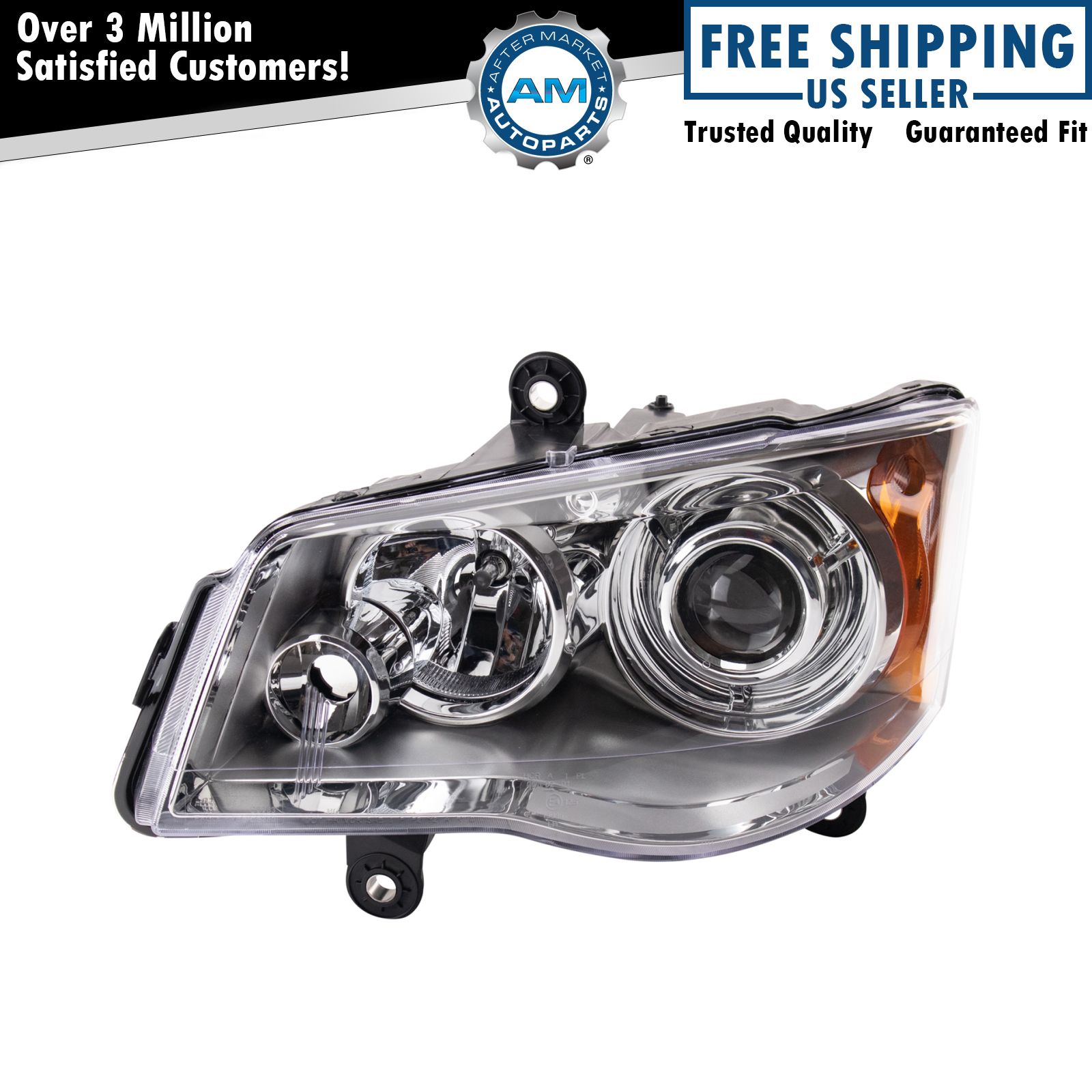 Left Headlight Assembly For 2008-2016 Chrysler Town &amp; Country CH2518126