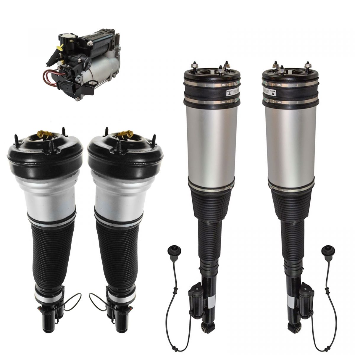 5 Piece Air Suspension Kit Air Shock Assemblies w/ Compressor for