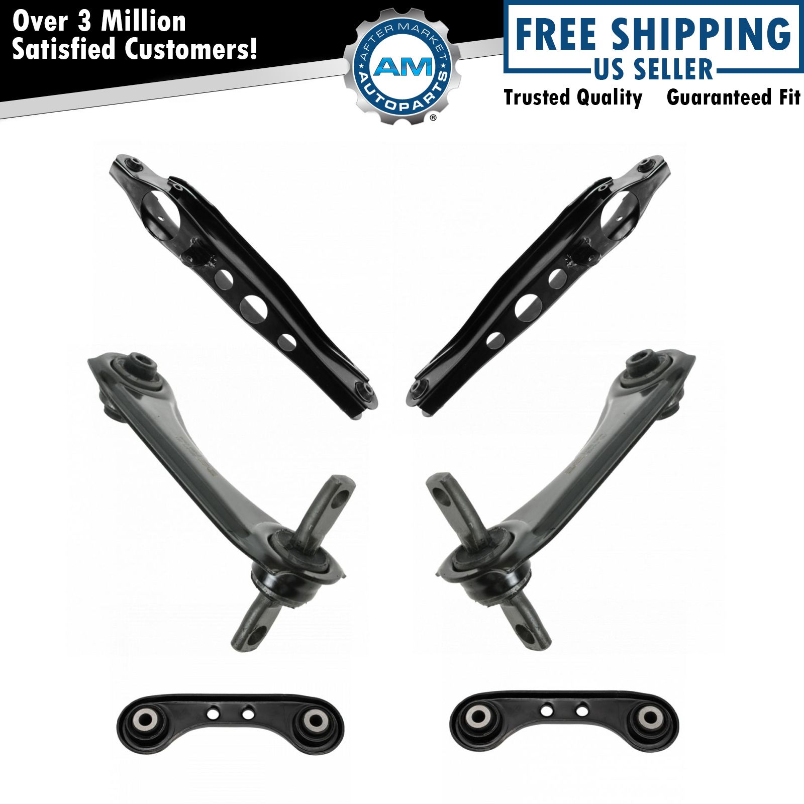 6pc Rear Upper & Lower Control Arm Pair Set LH RH Sides for Honda CRV