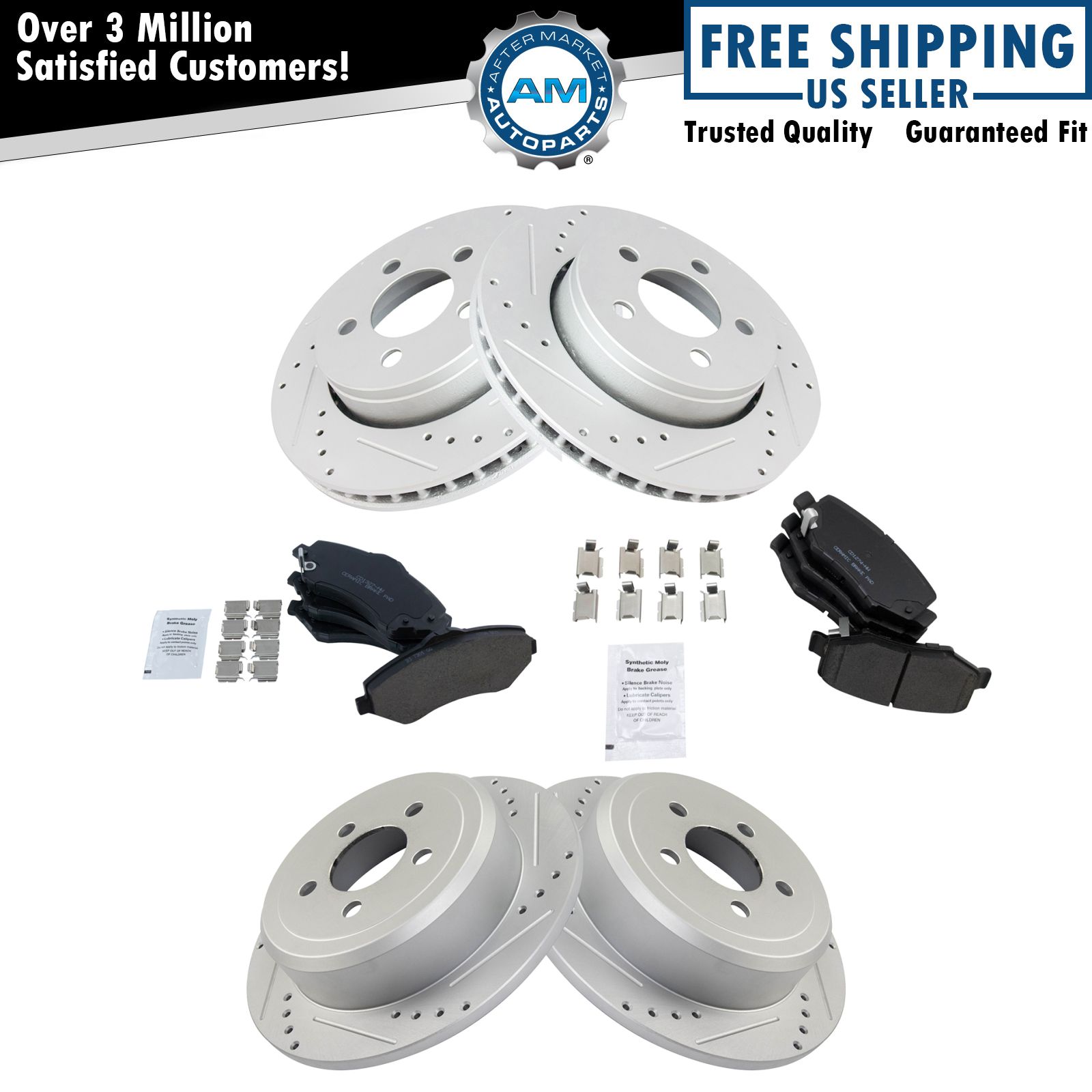 <b>Ceramic Performance Brake Pad & Rotor Kit</b>