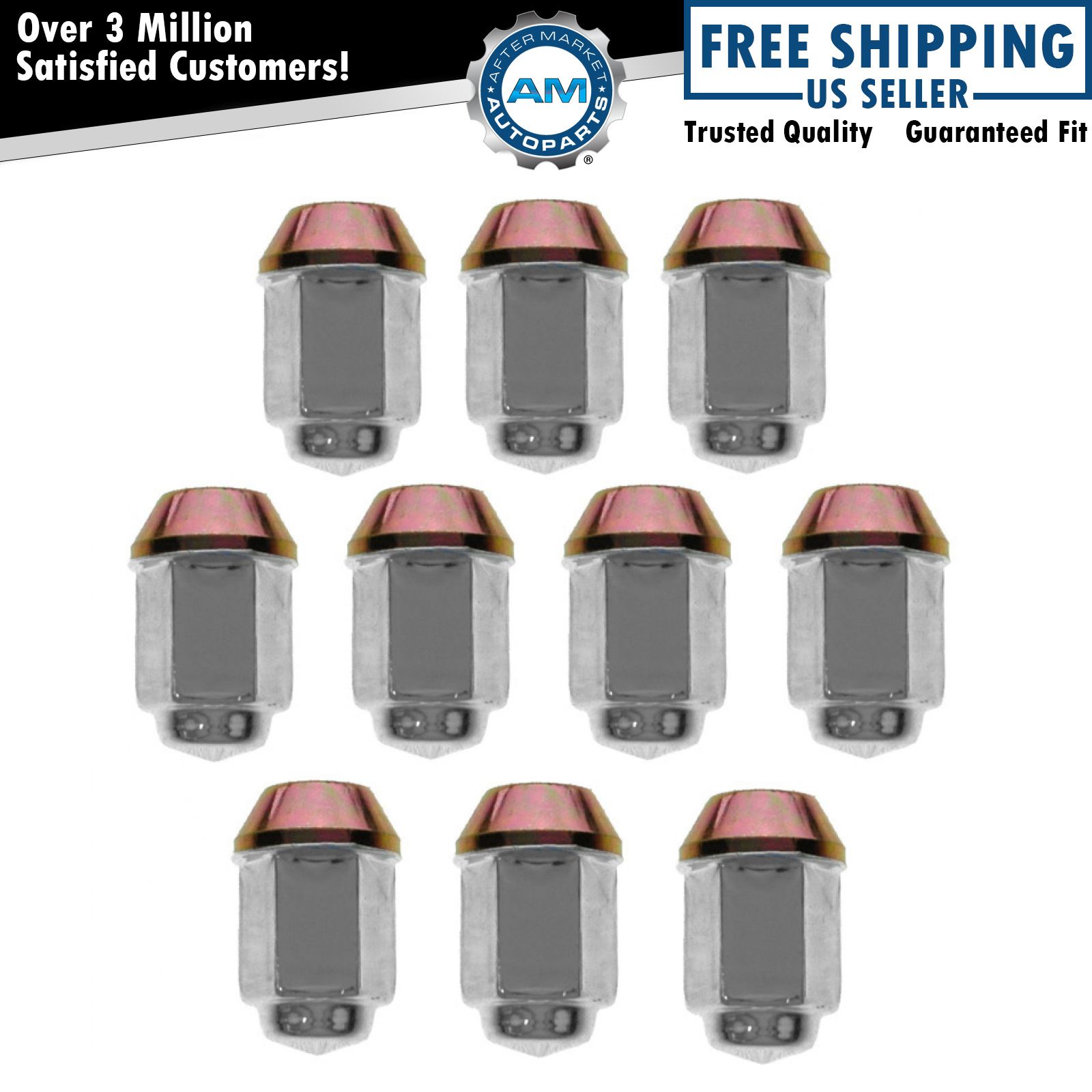 Wheel Lug Nut Cap Kit Set for Chevy GMC Ford Lincoln Mercury