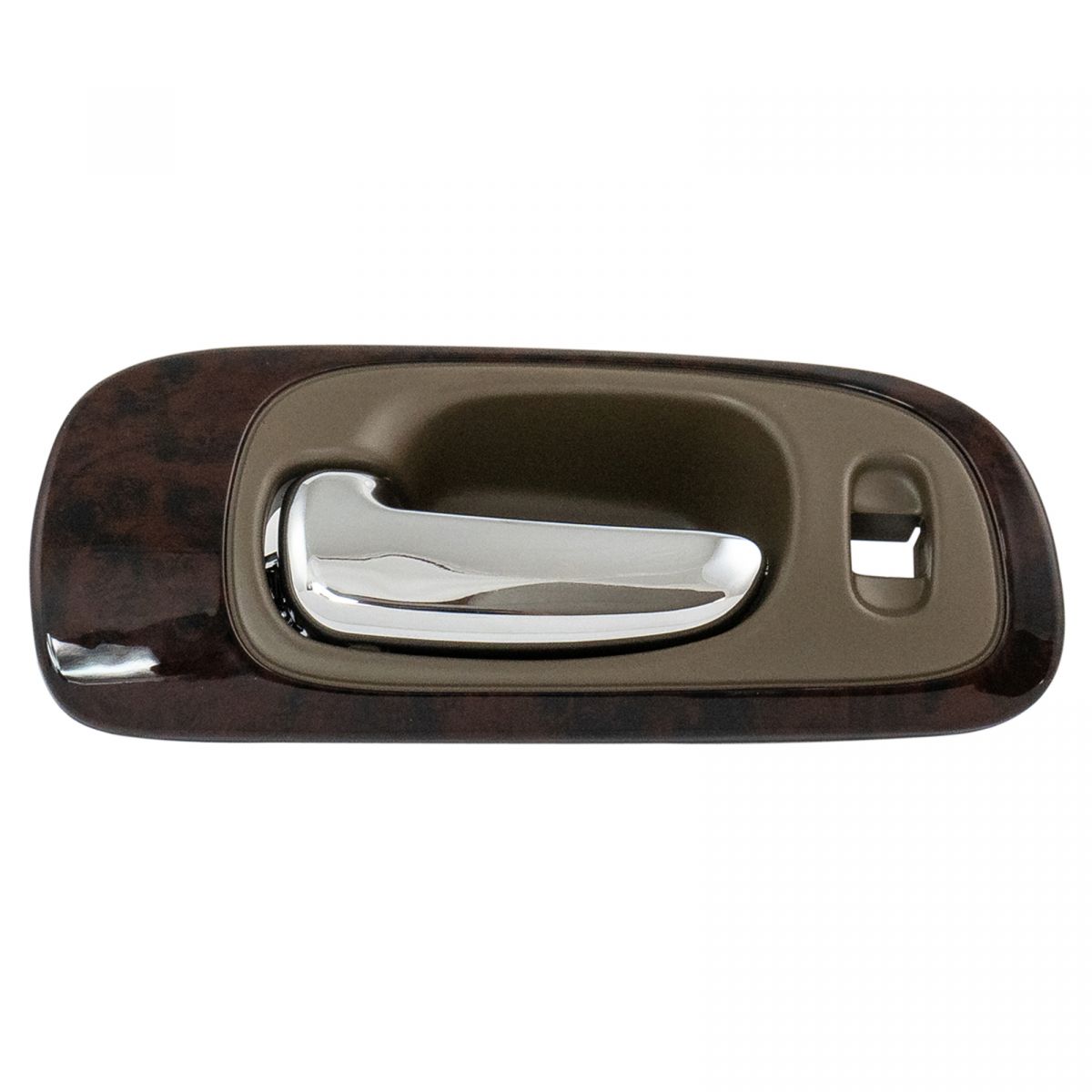 for Chrysler Inside Door Handle Front Driver Beige Chrome Lever Woodgrain Bezel