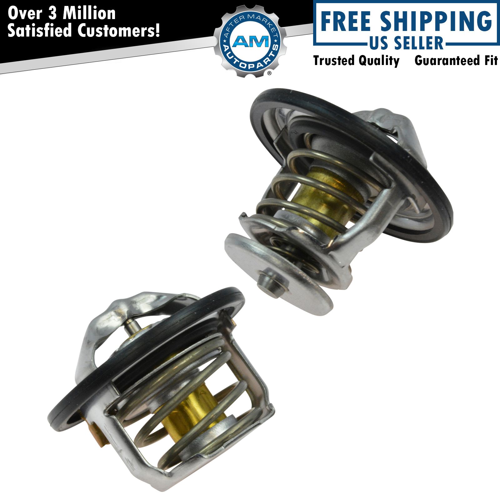 AC Delco 185 & 180 Degree Thermostat Front & Rear Kit Pair for GM Pickup Duramax
