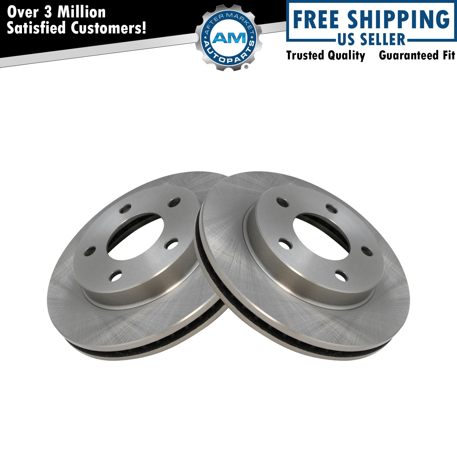 Front Brake Rotor Pair LH & RH for Buick Cadillac Chevy Pontiac