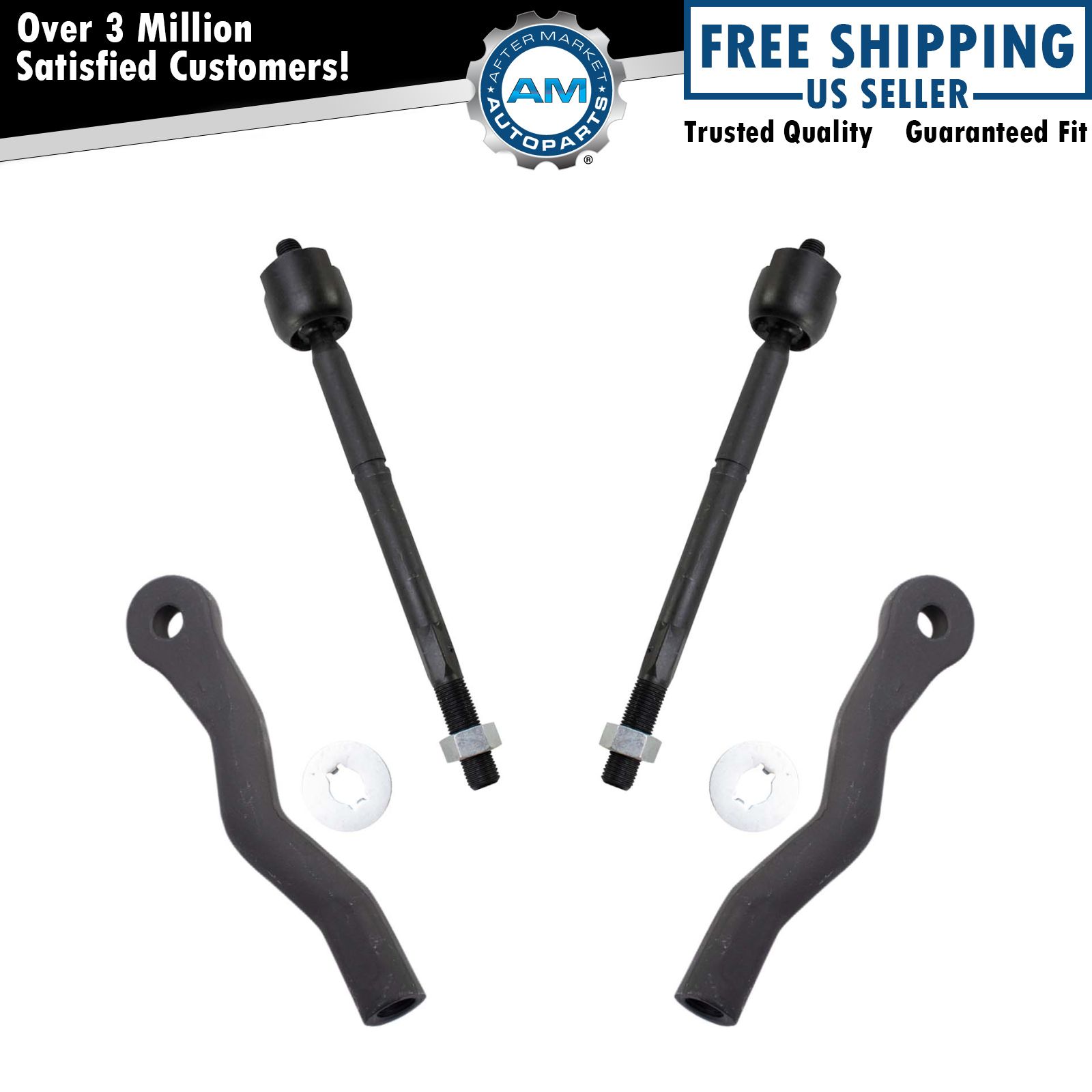 4pc Inner & Outer Tie Rod End Set for Lexus GS350 GS460 IS250 IS350 RWD
