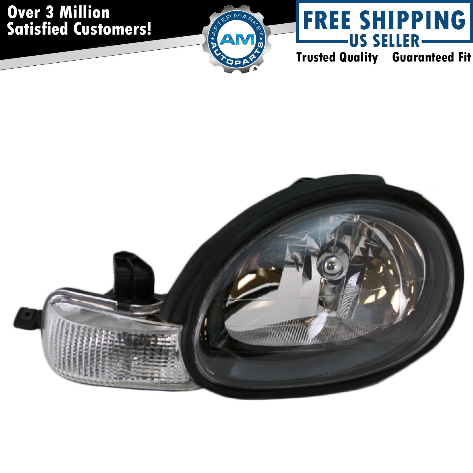 Left Headlight Assembly For 2000-2002 Dodge Neon 2000-2001 Plymouth CH2502127