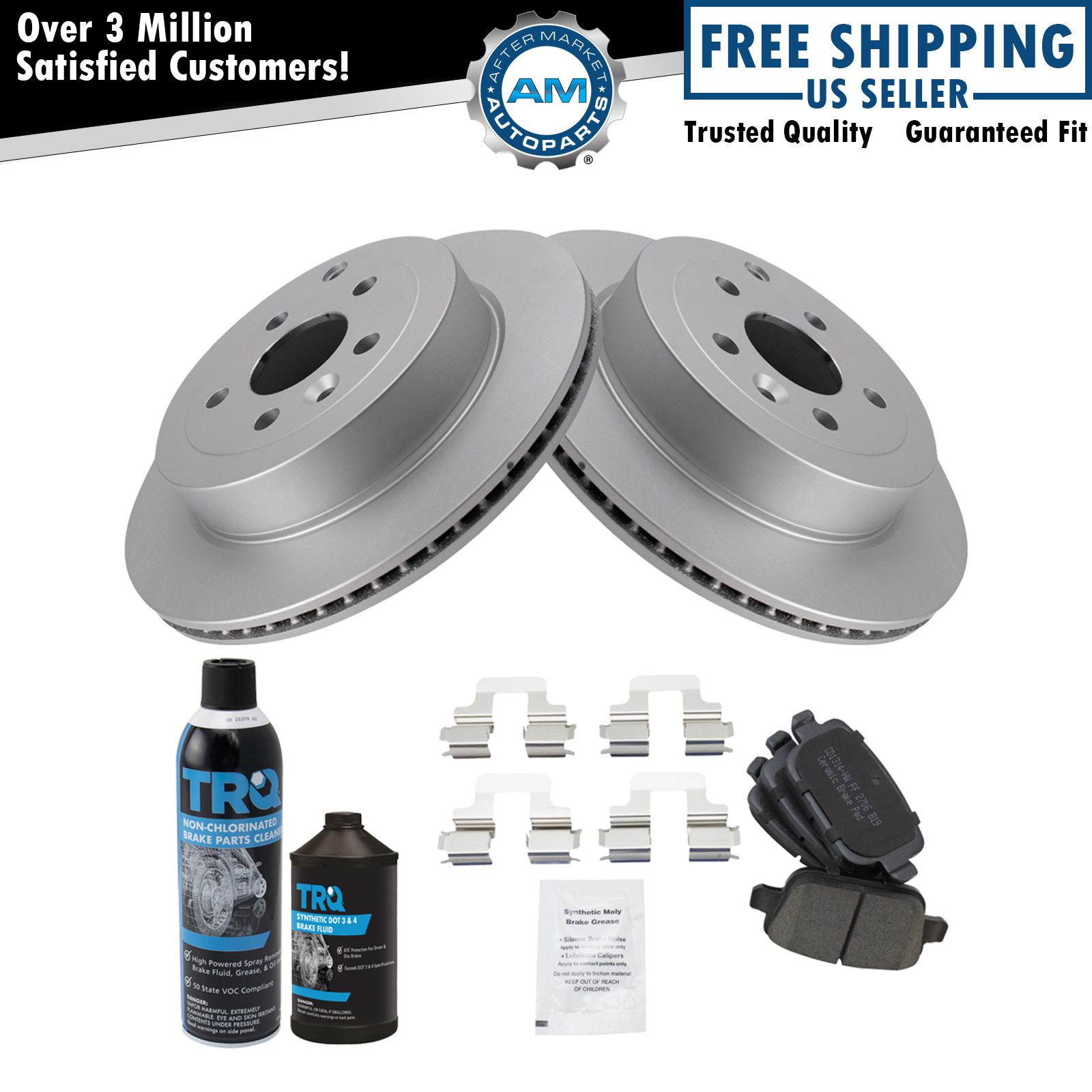 <b>Dot 3 & 4 Ceramic Brake Pad & Rotor Kit</b>