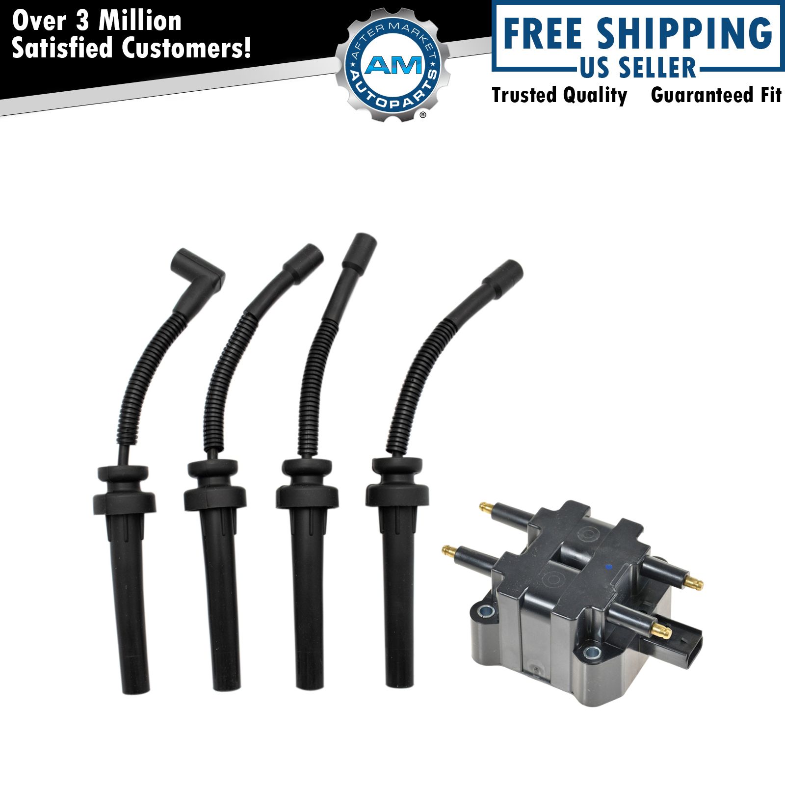 Ignition Engine Spark Plug Wire & Coil Pack Kit Set for PT Cruiser Neon