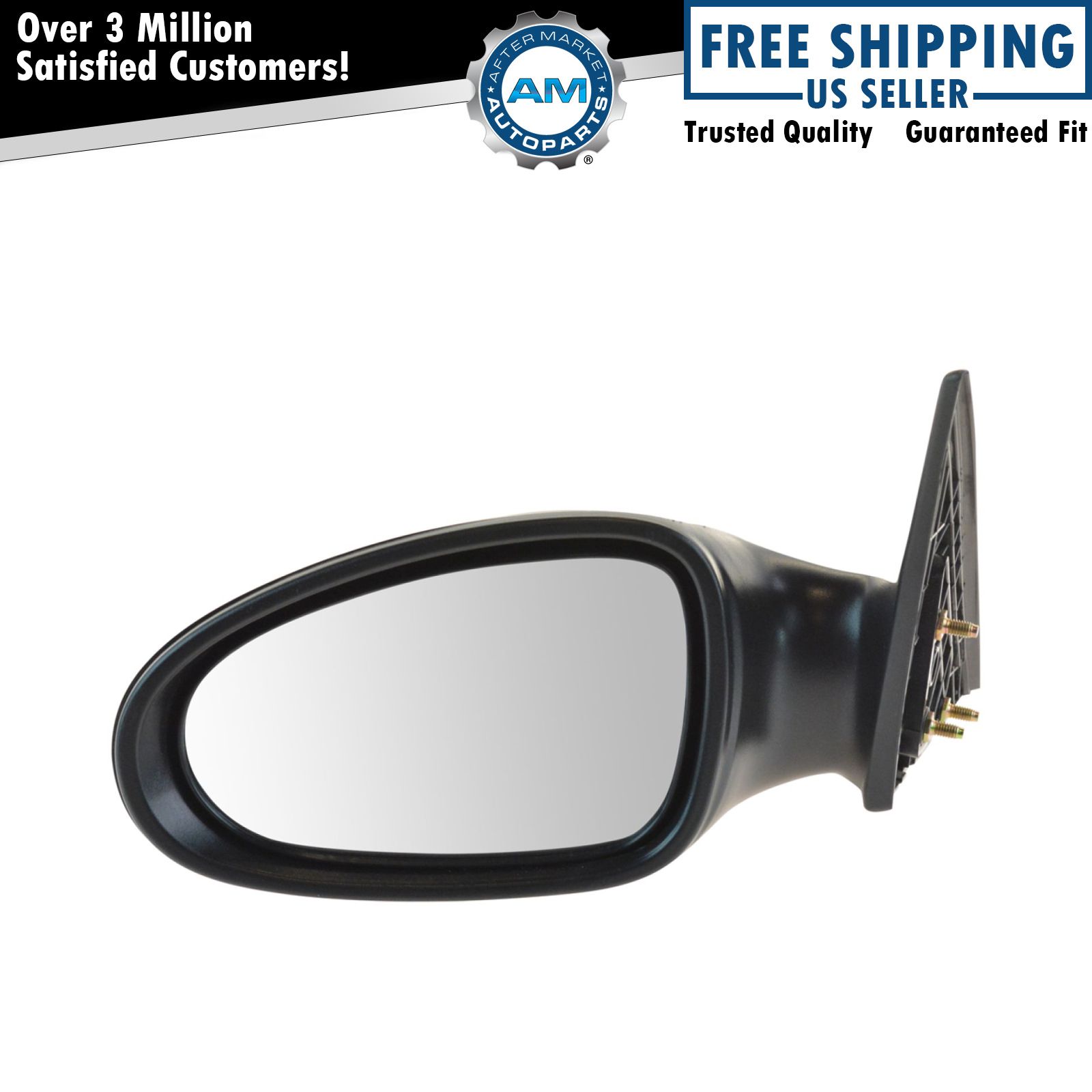 Black Manual Side View Mirror Left Hand LH Driver For 02-06 Nissan Altima