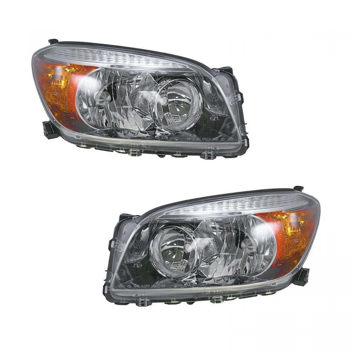 Front Headlights Headlamps L&R Pair Set for 0608 Toyota Rav4 Rav4