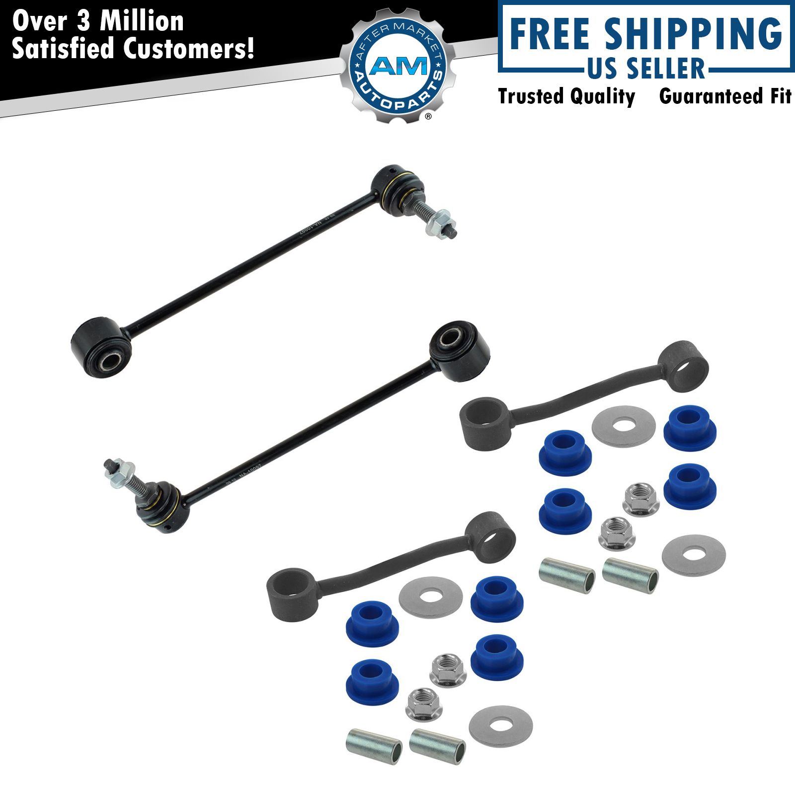 Stabilizer Sway Bar Link LH RH Front Rear Set of 4 for Dodge Nitro Jeep