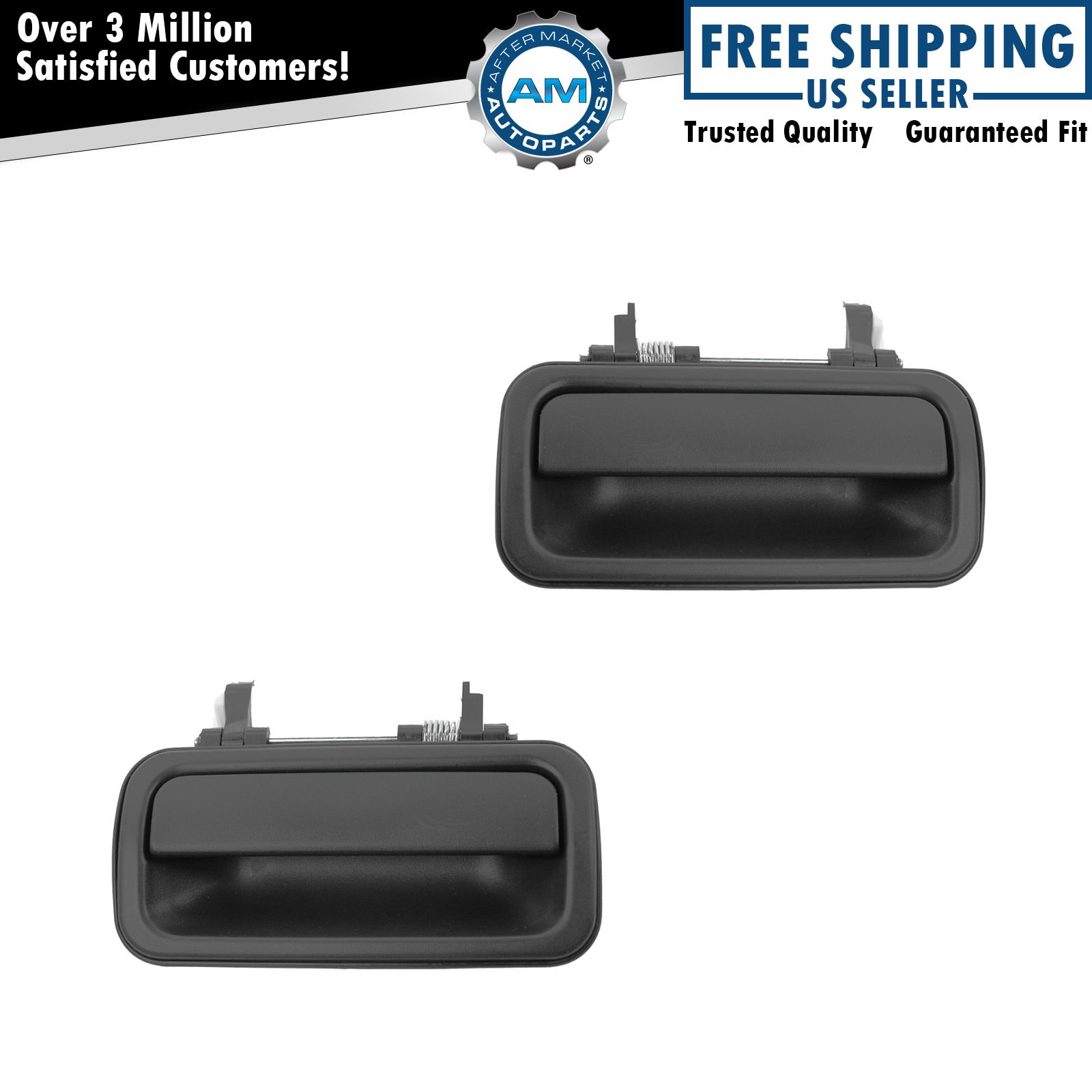 Textured Black Rear Door Handle Pair For Isuzu Rodeo & Honda Passport – Left & Right, No Key Hole