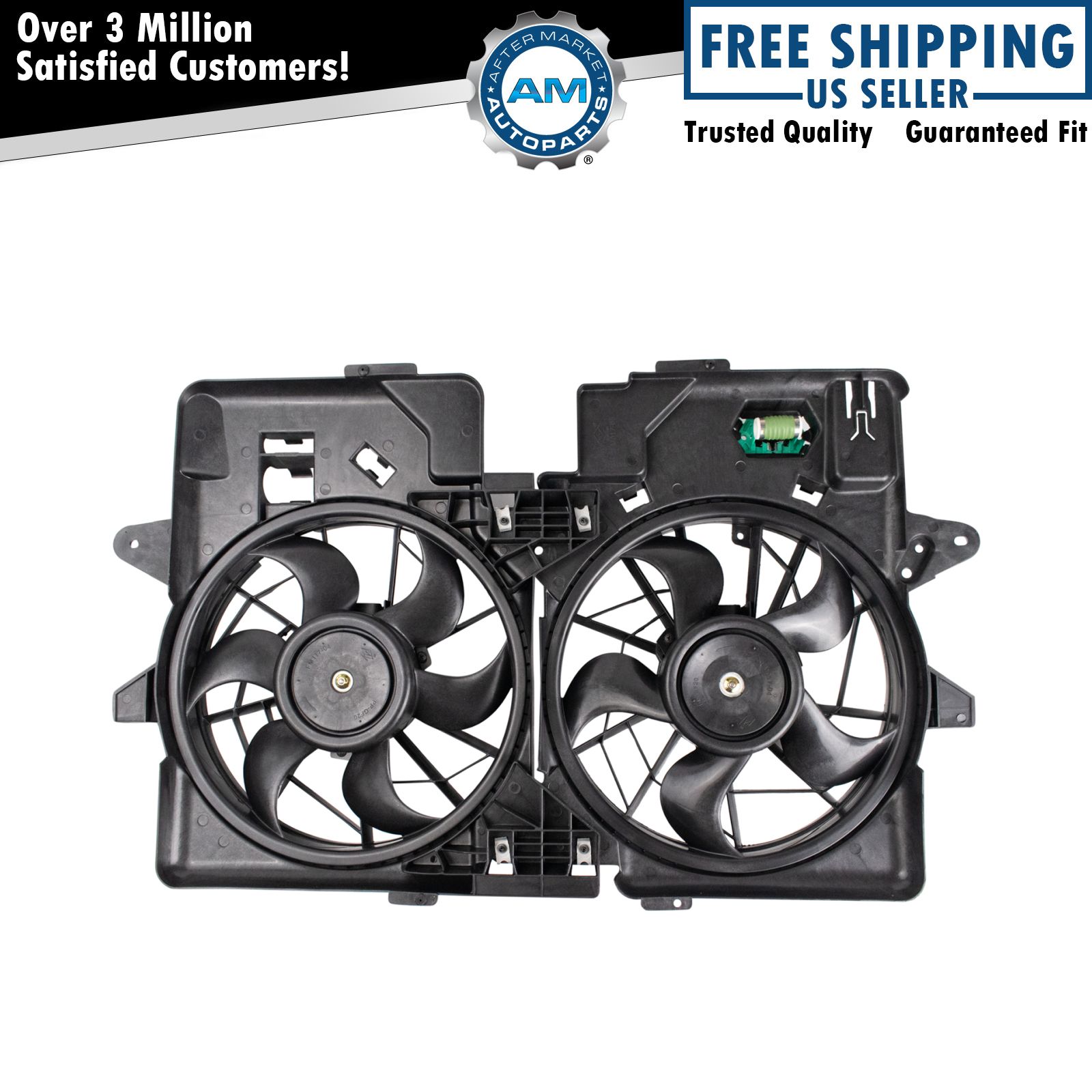 Radiator Dual Cooling Fan Assembly for Escape Tribute Mariner 3.0L New