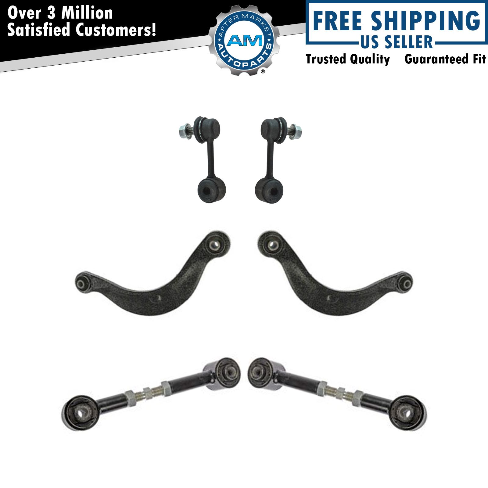 Rear Control Arm Lateral Link Sway Bar Suspension Kit Set 6pc for Fusion Milan