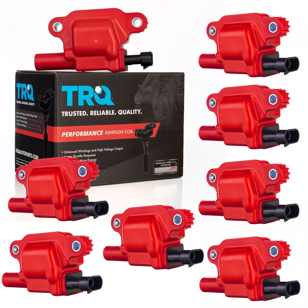 8 Piece Premium High Performance Ignition Coil Square Style for