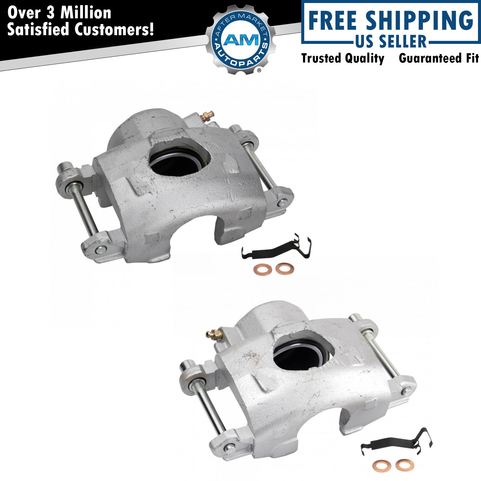 New Front Disc Brake Caliper with Hardware LH RH Kit Pair for GM