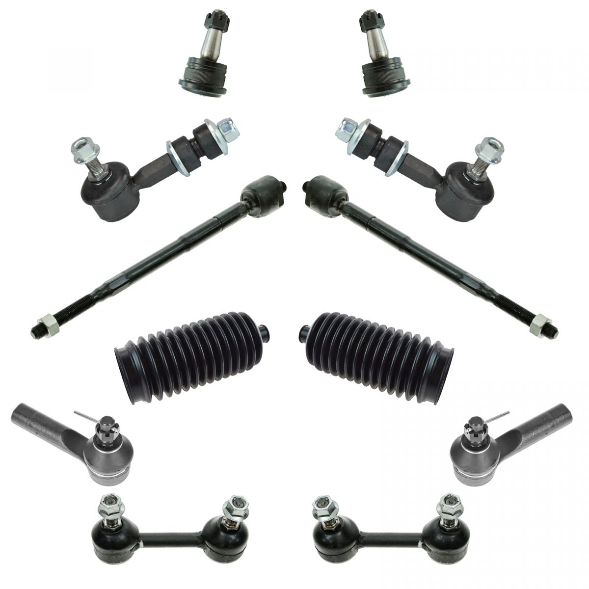 12 Piece Steering & Suspension Kit Ball Joints Tie Rods sway Bar End ...