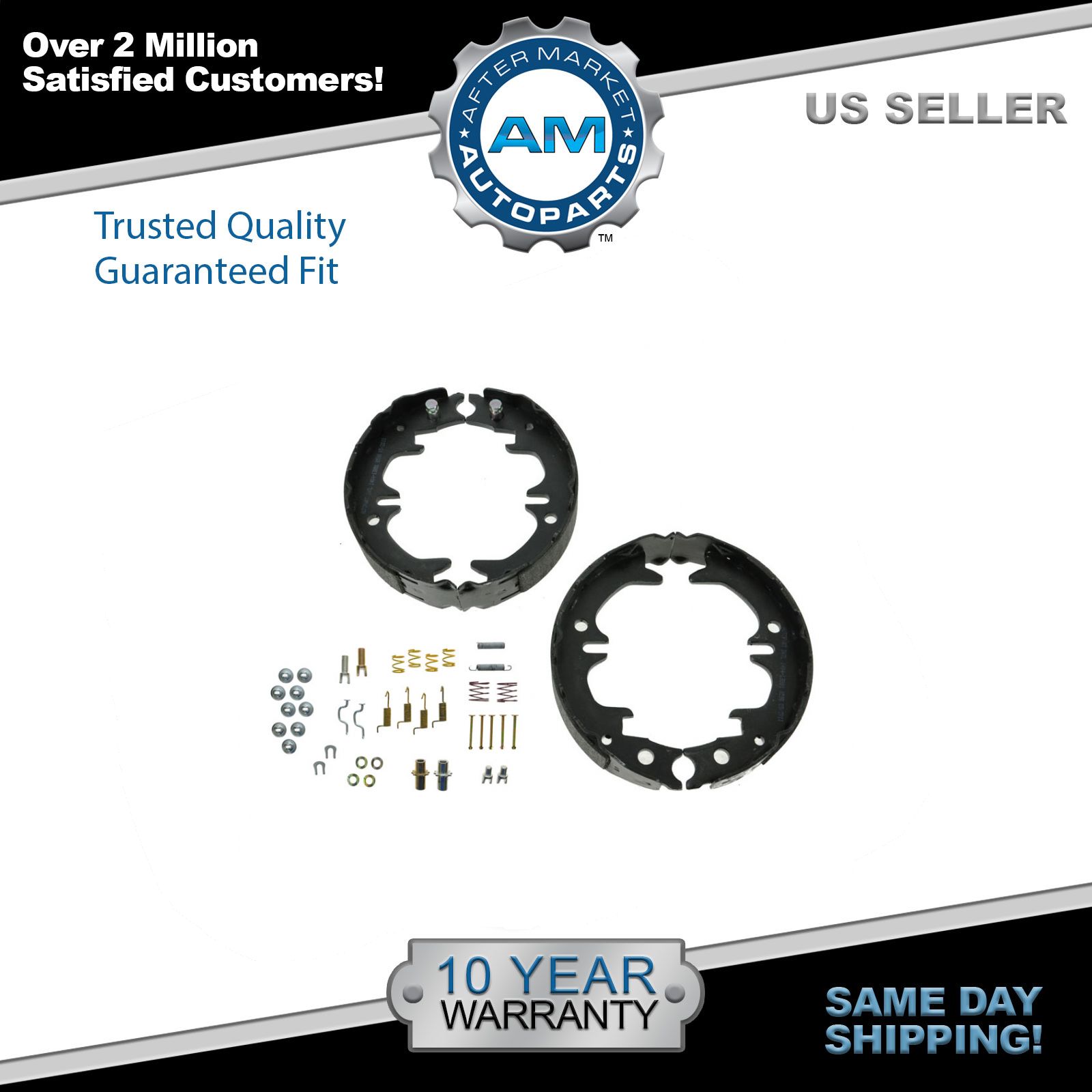 Rear Emergency Parking Brake Shoe Set w/ Hardware Kit for ES300 ES350