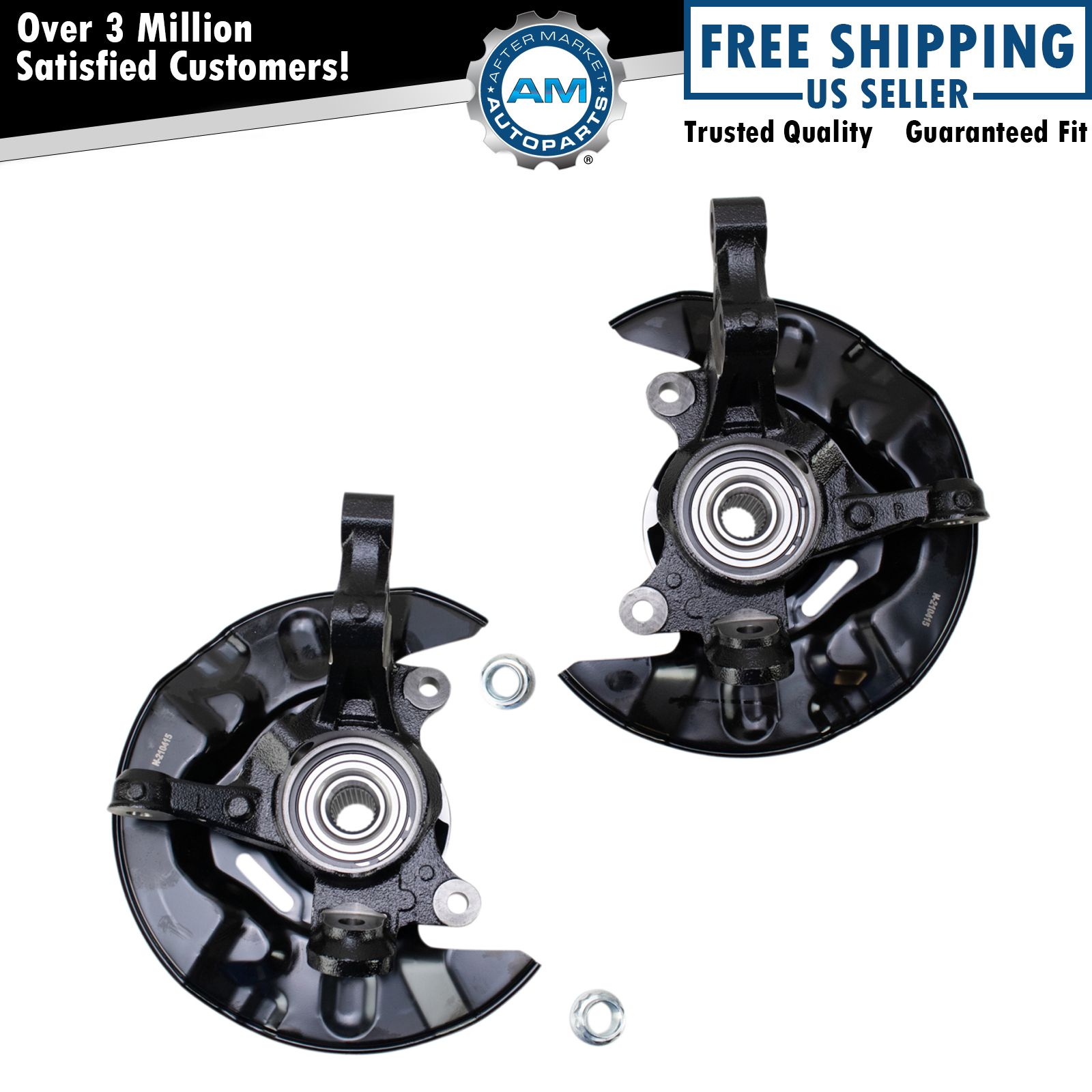 Front Wheel Bearing & Hub Assembly with Knuckle Pair for Toyota Matrix FWD