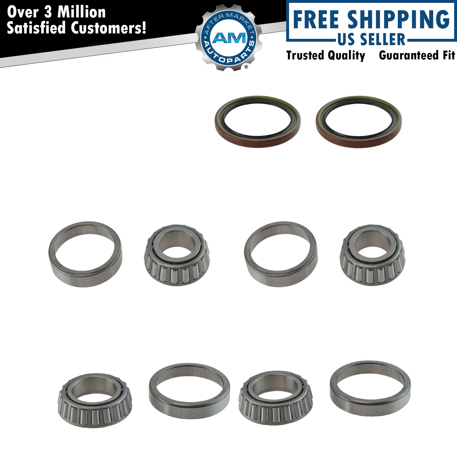 Front Inner Outer Wheel Bearing & Seal 6 Piece Kit for Chevy S10 Regal El Camino