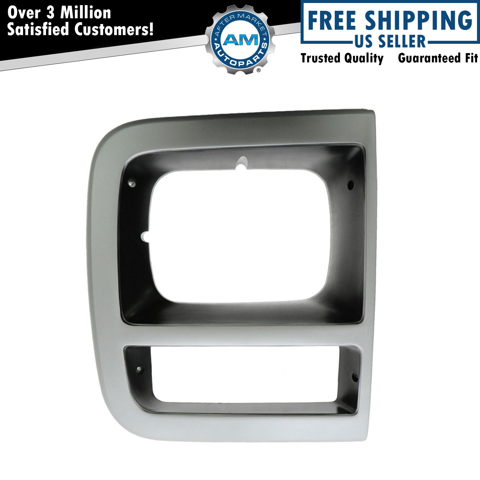 Headlight Bezel Trim Silver/Gray Passenger Side Right RH for 92-96 Chevy GMC Van