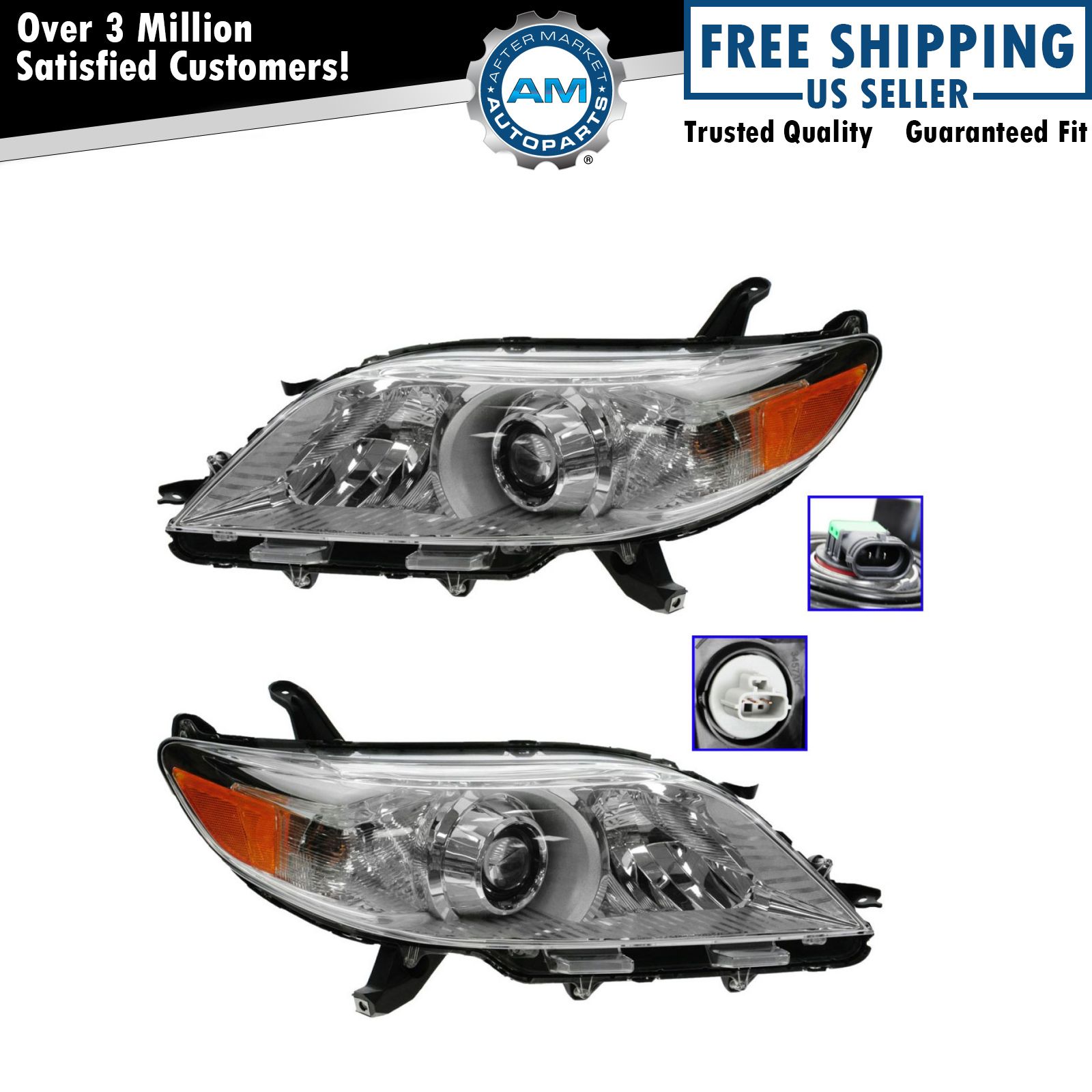 Headlight Set Left & Right For 2011-2020 Toyota Sienna TO2502199 TO2503199
