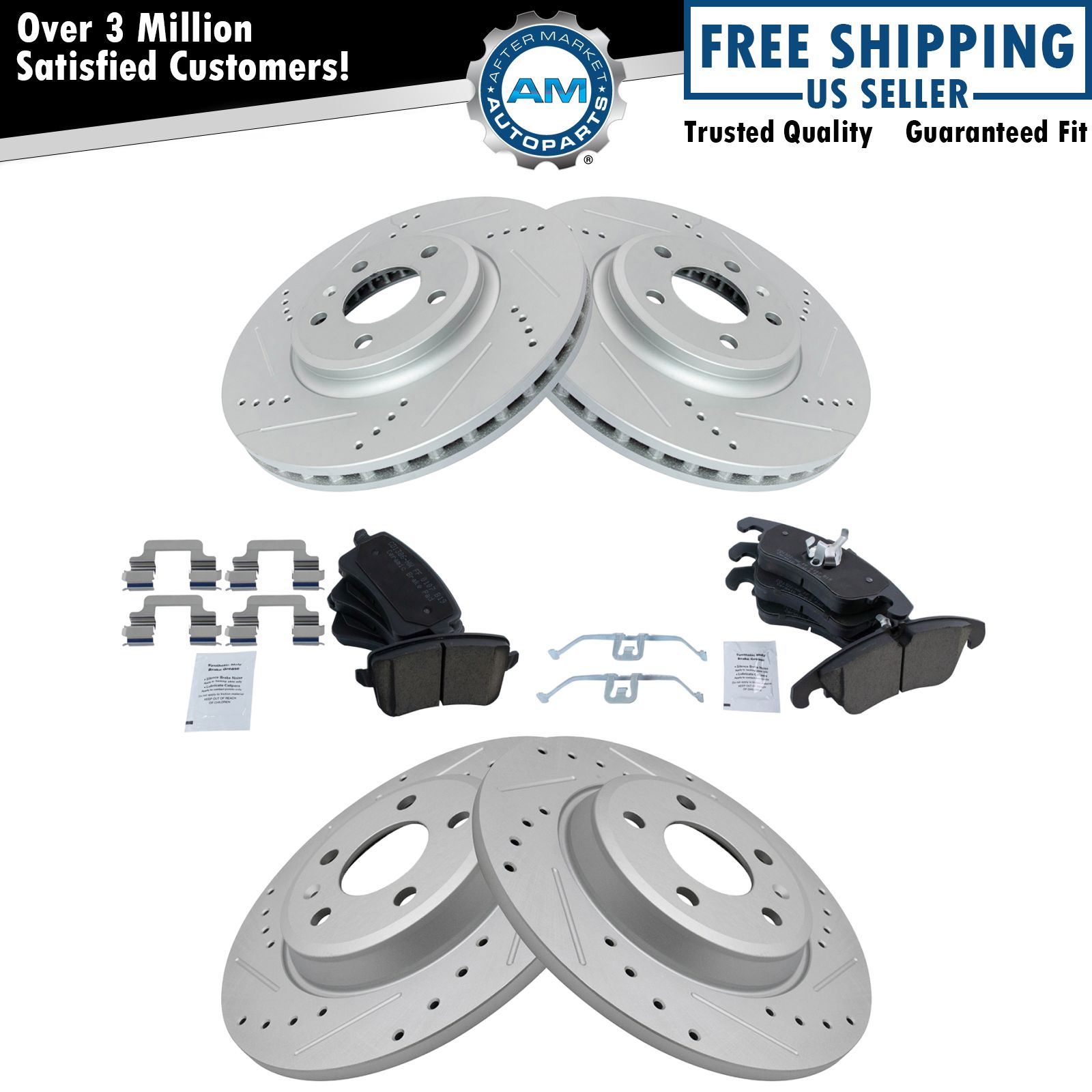 <b>Ceramic Performance Brake Pad & Rotor Kit</b>