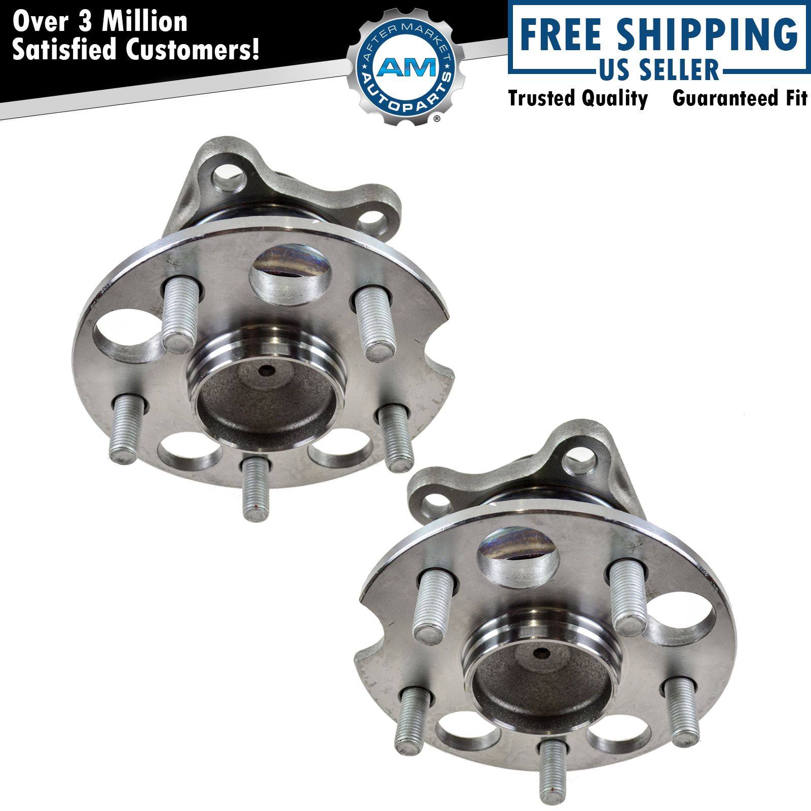 Set (2) New REAR Wheel Hub and Bearing Assembly for Highlander RX330 FWD w/ ABS