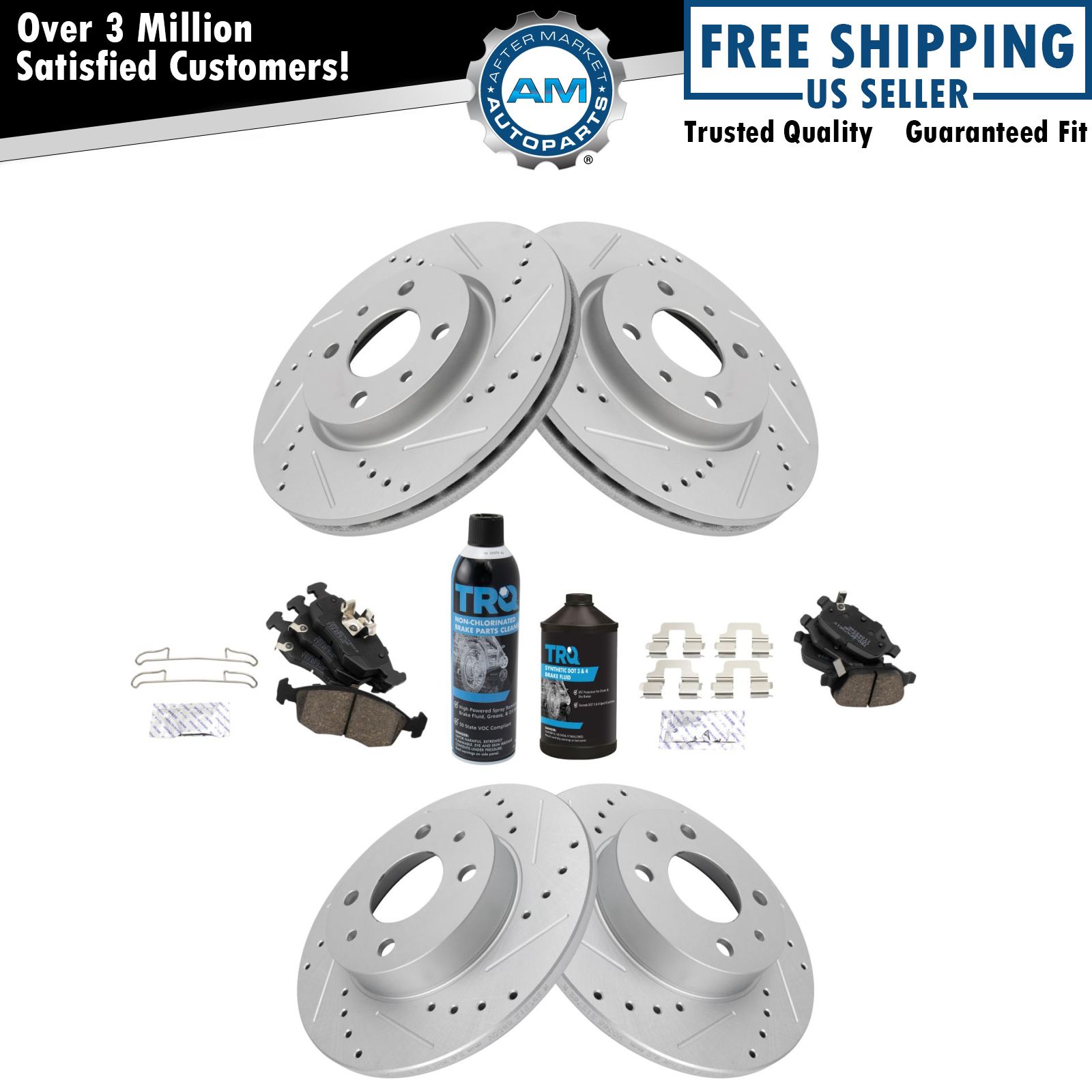 <b>Dot 3 & 4 Ceramic Performance Brake Pad & Rotor Kit</b>