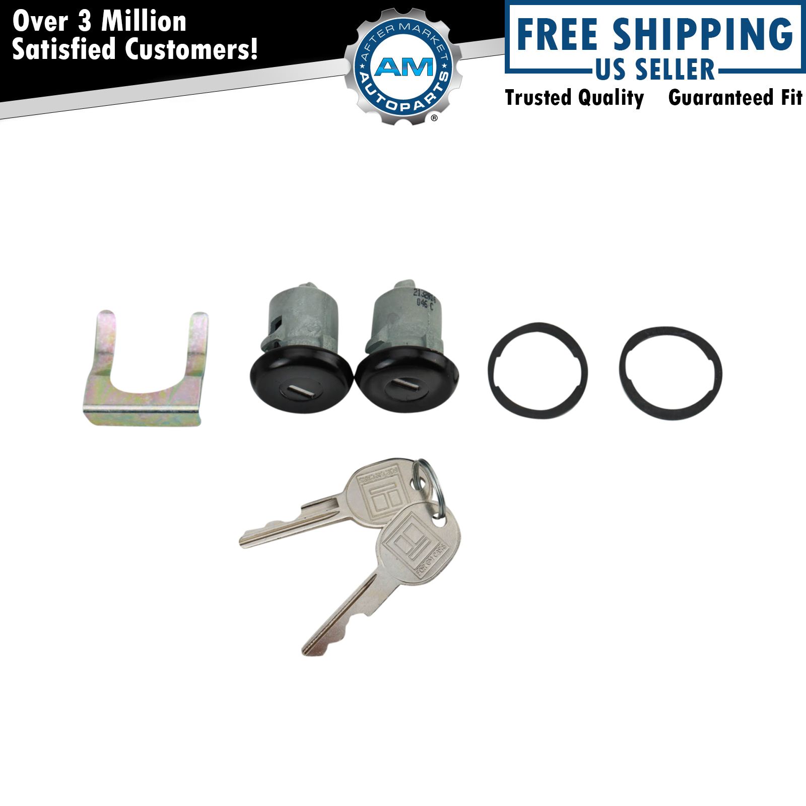 Front Door Lock Cylinder Set For Buick Cadillac Chevrolet GMC Olds Opel Pontiac