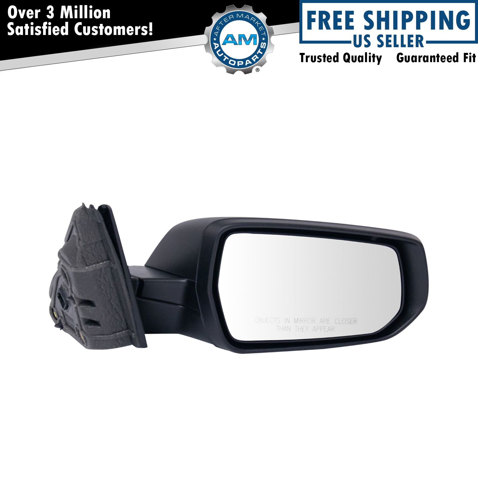 Mirror Power Non-Heated Textured RH Passenger Side for Chevrolet Malibu L LS