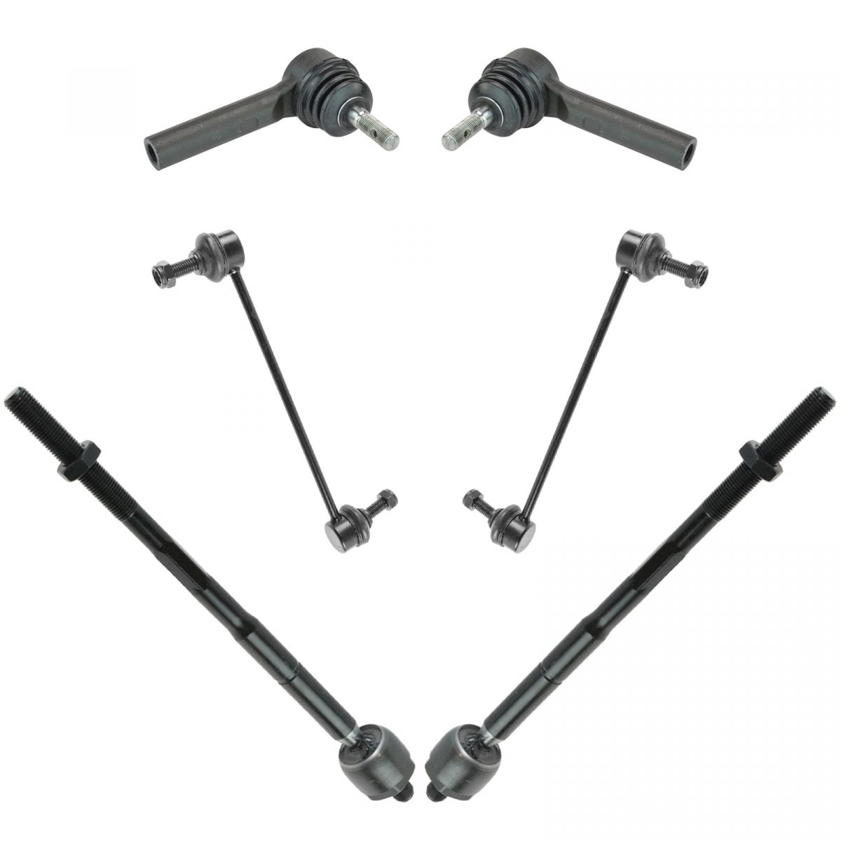 Tie Rod End Inner Outer Kit w/ Sway Bar Links LH RH for Dodge Journey