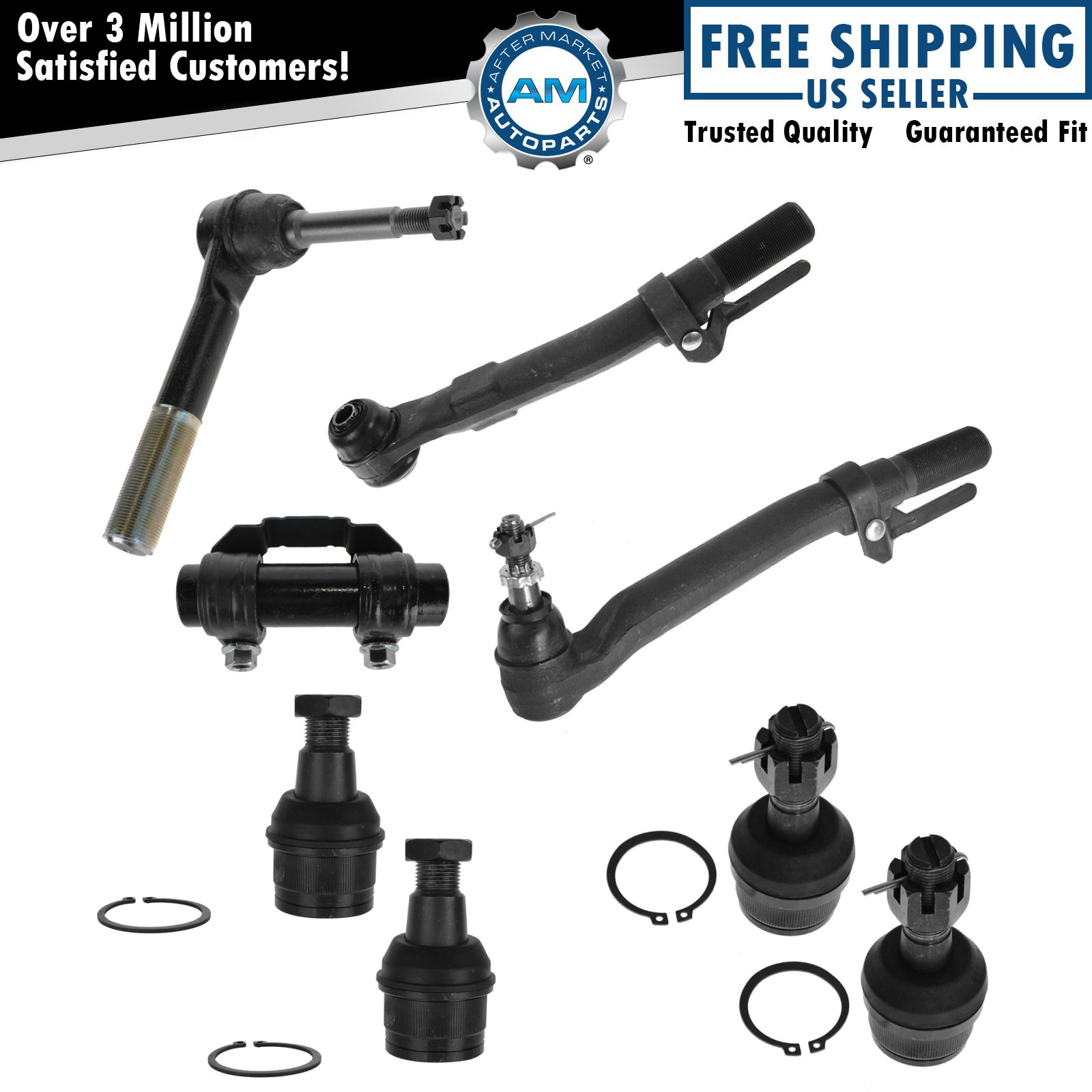 8 Piece Steering & Suspension Kit Tie Rod Ends