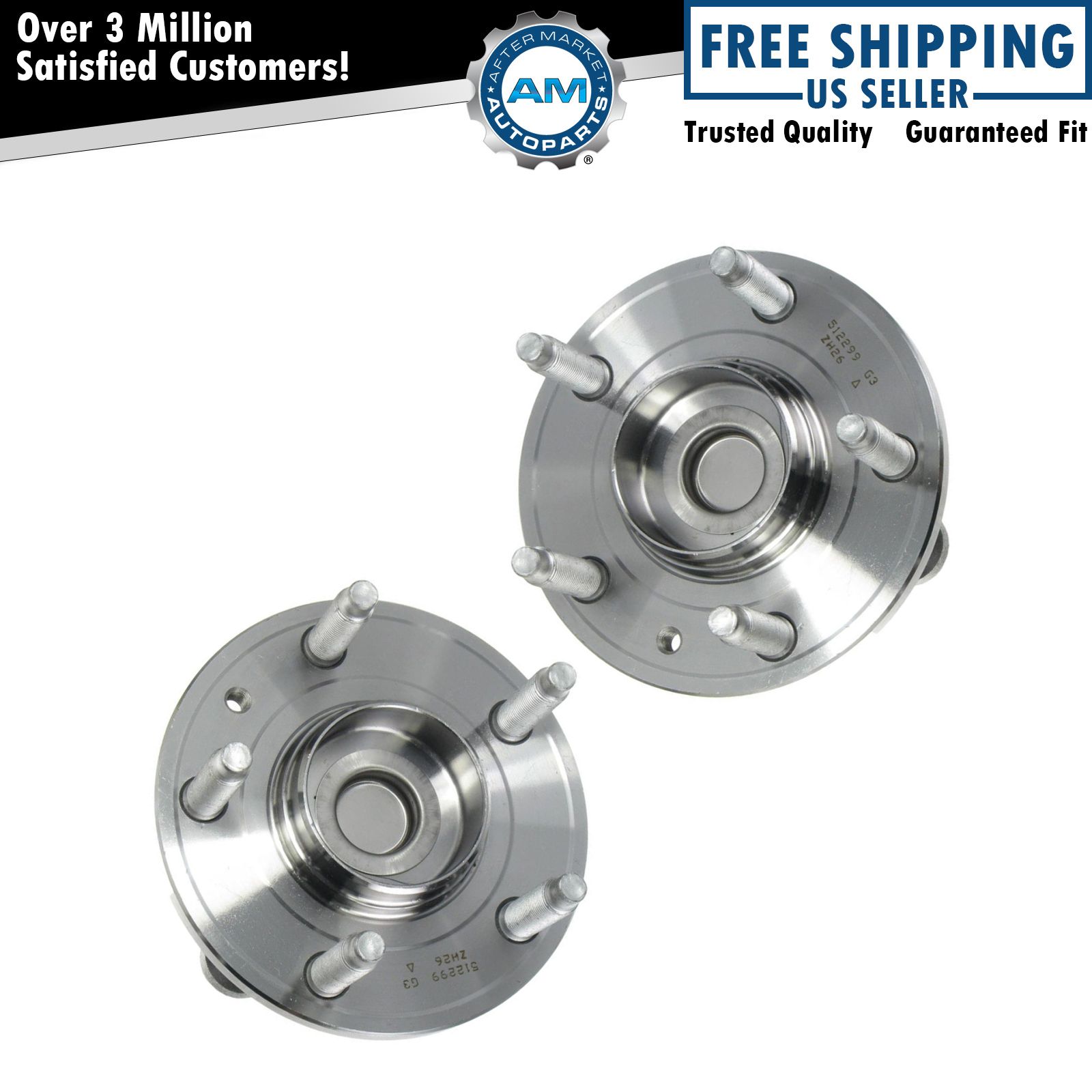 Rear Wheel Hub Bearing Pair Set For 05-09 Ford 500 Five Hundred Taurus Mercury