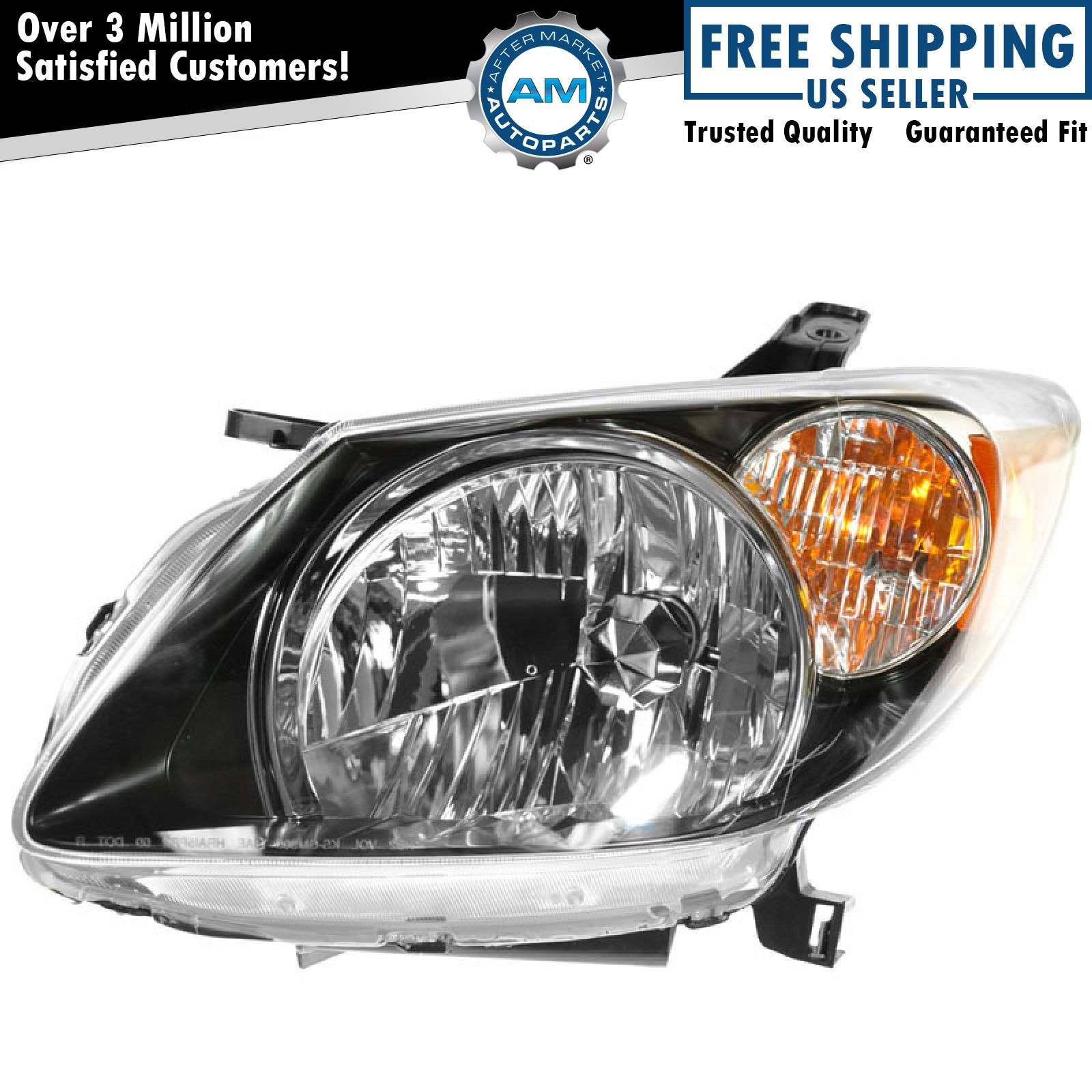 Left Headlight Assembly Drivers Side For 2003-2004 Pontiac Vibe GM2502238