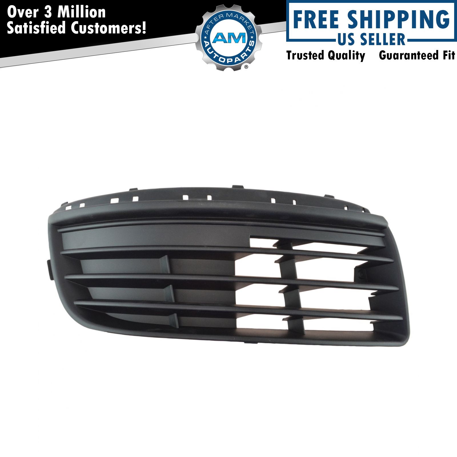 Front Bumper Fog Light Grille Grill Cover Cap Black RH Right for VW Jetta MK5