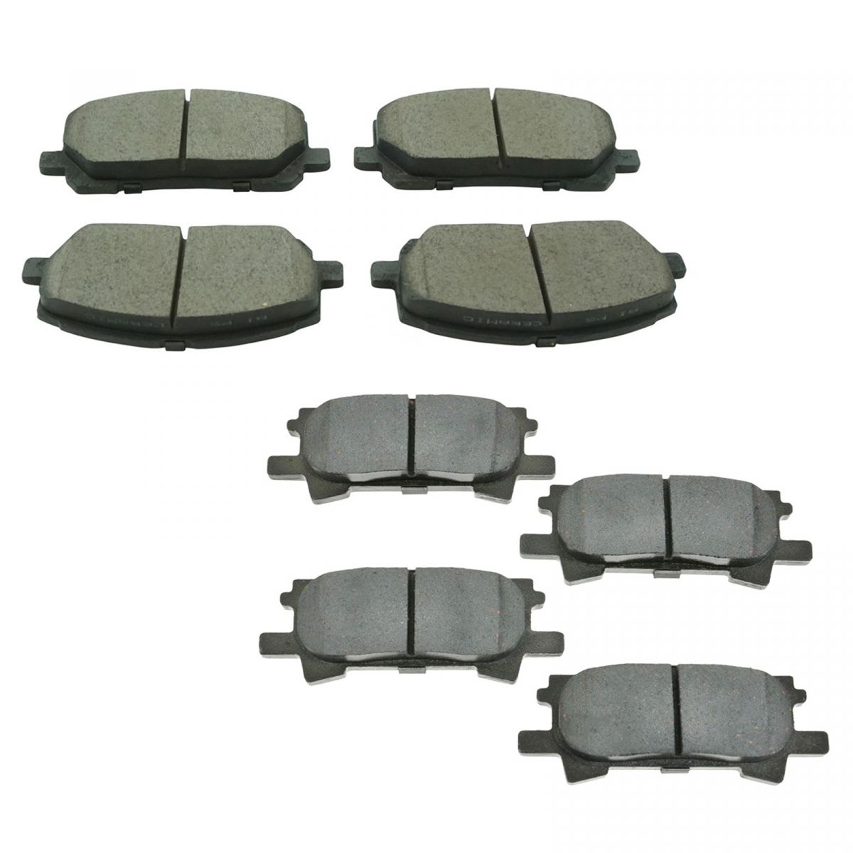 Front & Rear Premium Posi Ceramic Disc Brake Pad Kit for 0407 Toyota