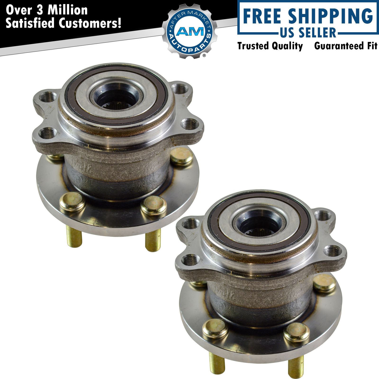 Rear Wheel Hubs & Bearings Pair Set NEW for 0509 Subaru Outback Legacy