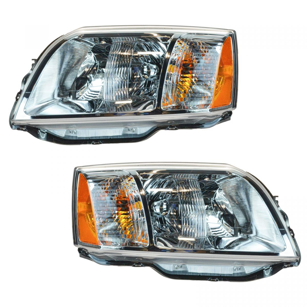 Headlights Headlamps Left & Right Pair Set for 04-08 Mitsubishi ...