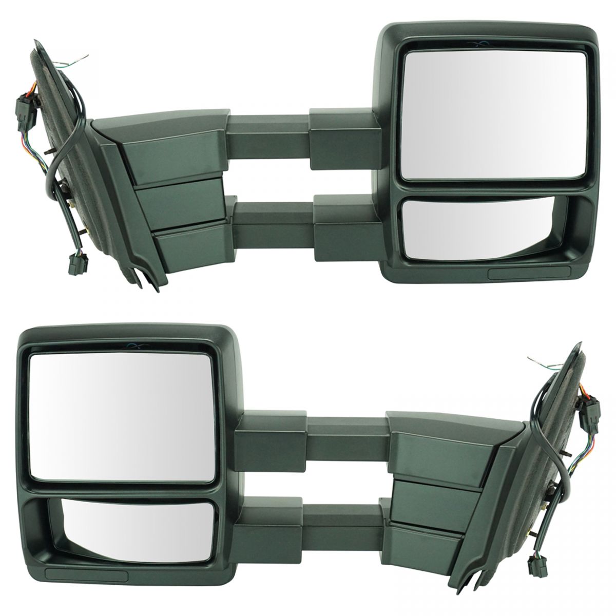 Power Heated Puddle Light Dual Arm Towing Mirror Pair for Expedition