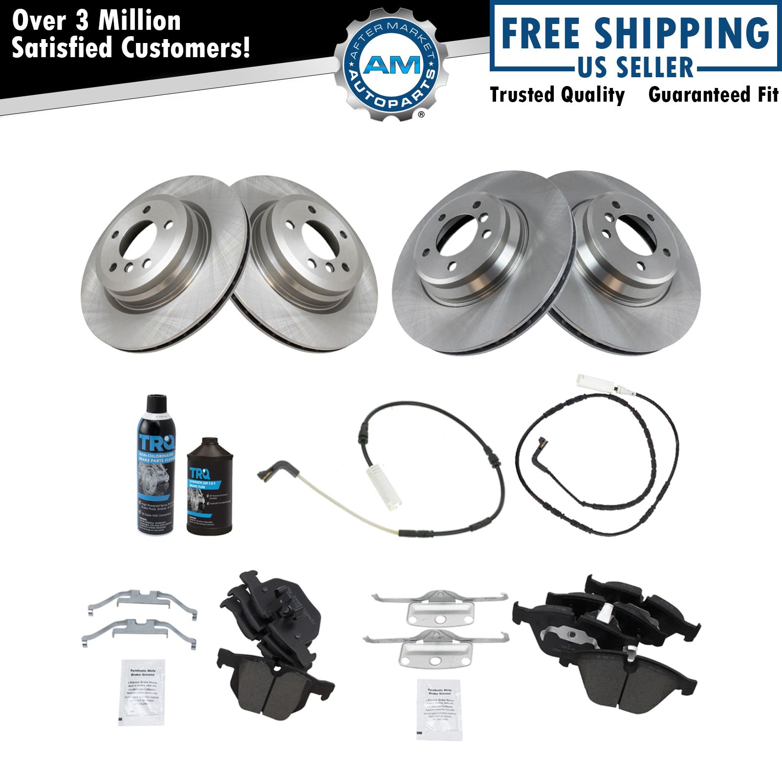 PowerSport Bremsen Kit Für BMW 135i 2008–2010 – Keramik-Bremsbeläge & Gebohrte Rotoren