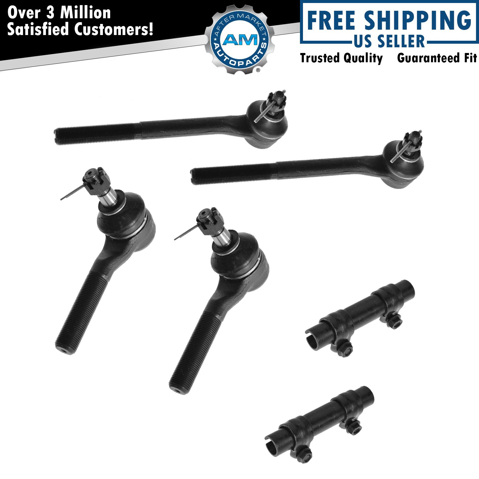Tie Rod Ends Front Inner Outer Sleeve Set of 6 for S10 S15 Jimmy Blazer Sonoma