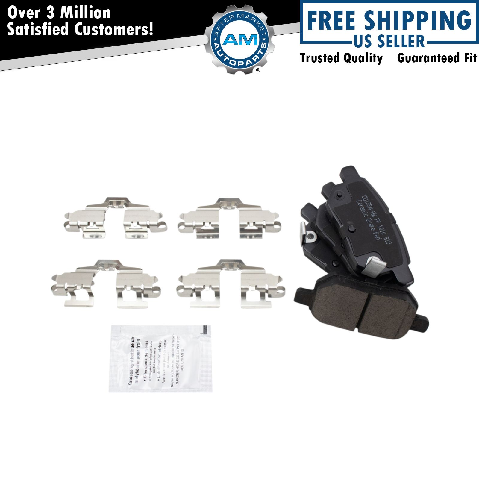 Rear Ceramic Disc Brake Pads Set for Vibe Matrix Corolla Scion TC XB