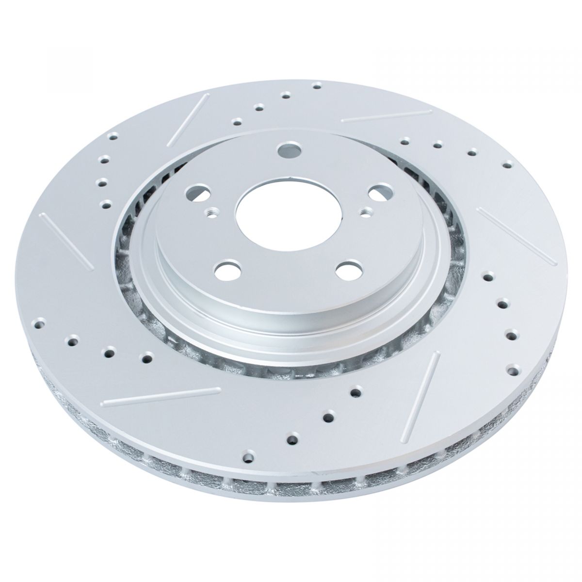 Front Posi Ceramic Disc Brake Pads & Performance Drilled Slotted Rotors