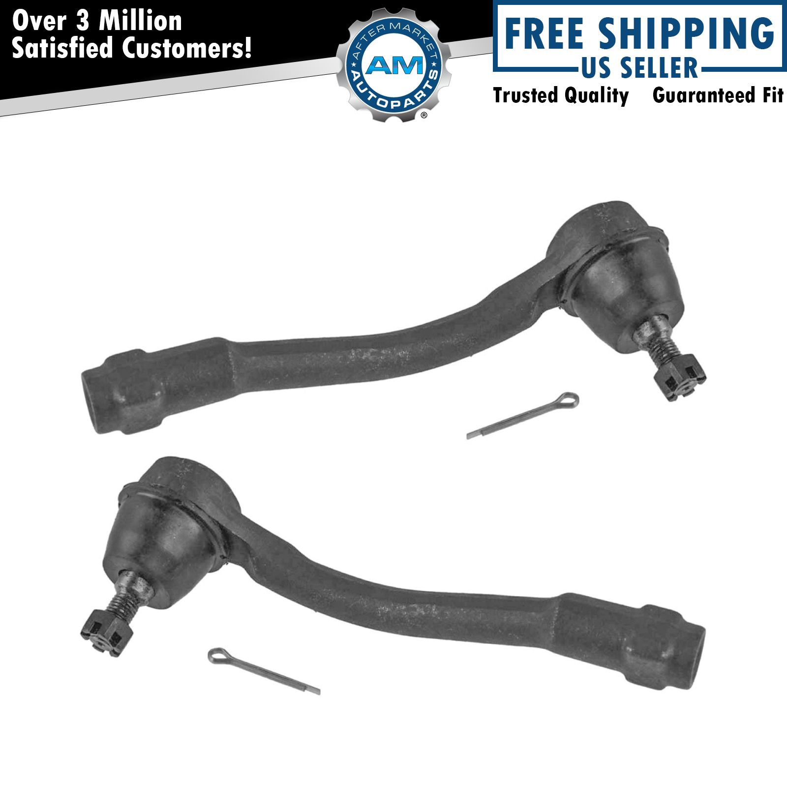 Outer Tie Rod Set For 2006-2011 Hyundai Accent - Front Left & Right Pair With 10-Year Warranty 2 thumbnail image