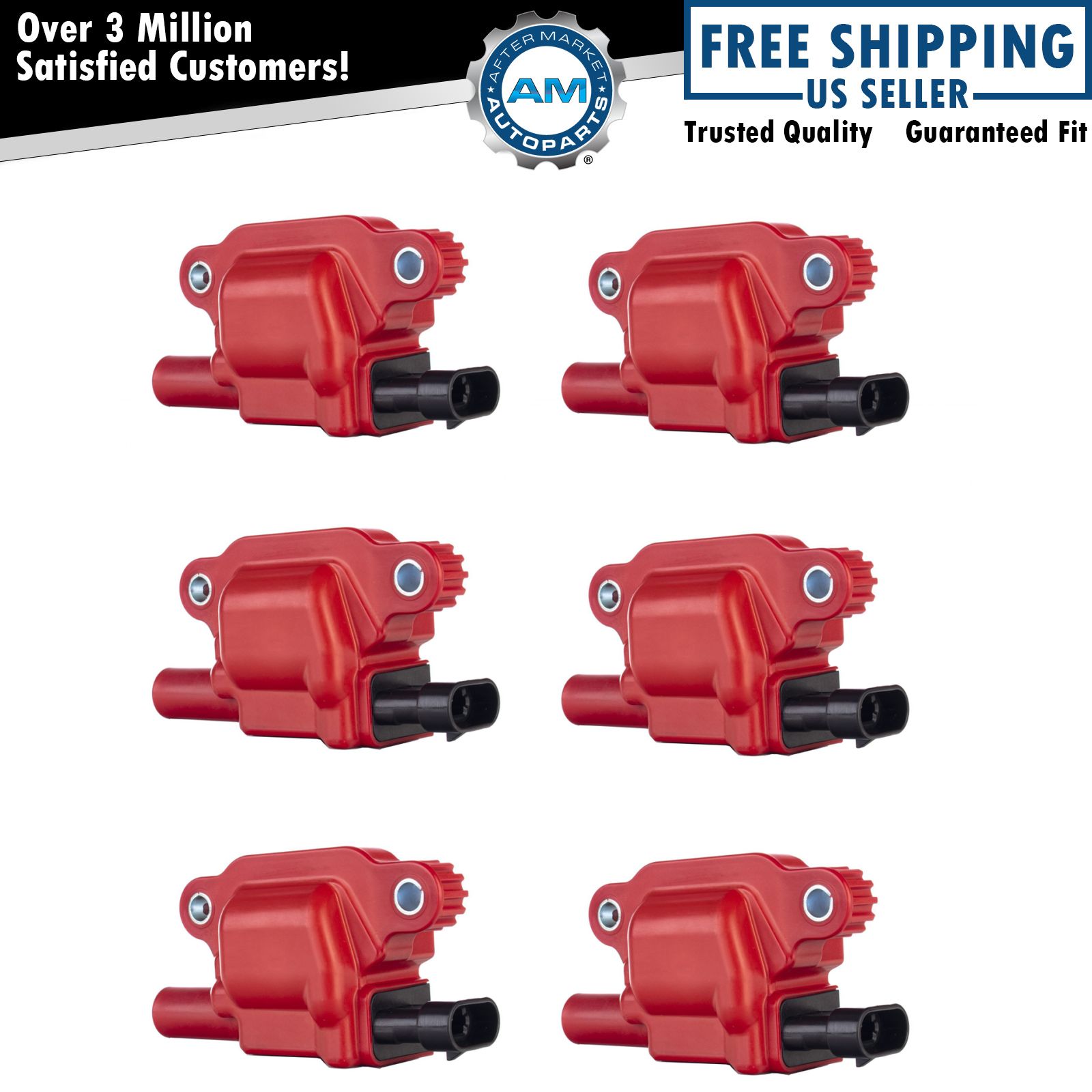 6 Piece Premium High Performance Ignition Coil Square Style for Silverado Sierra