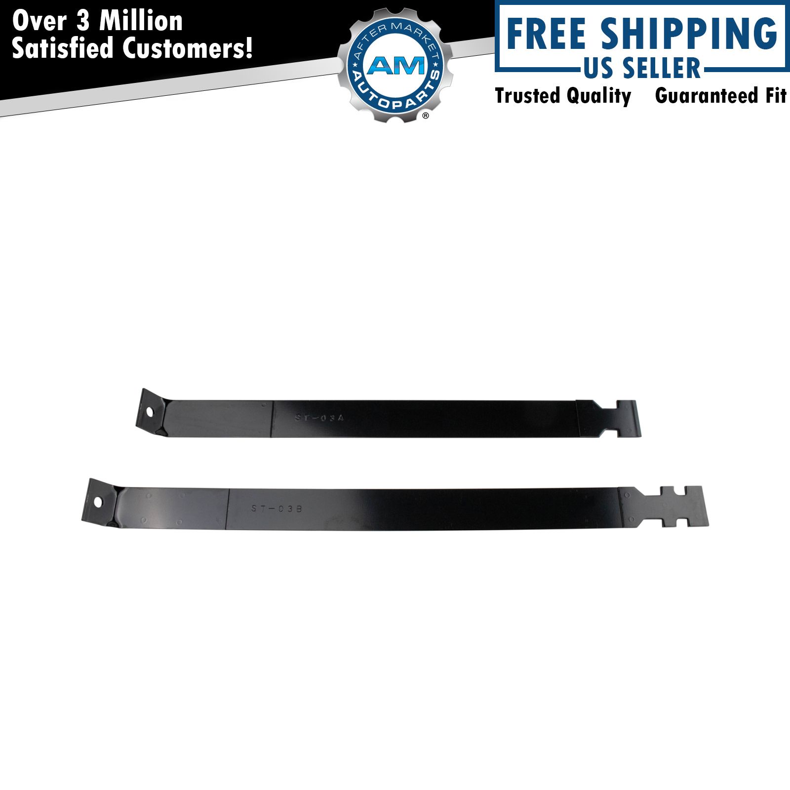 Fuel Gas Tank Straps 19 Gallon Pair Set NEW for Ford F-Series Pickup Truck