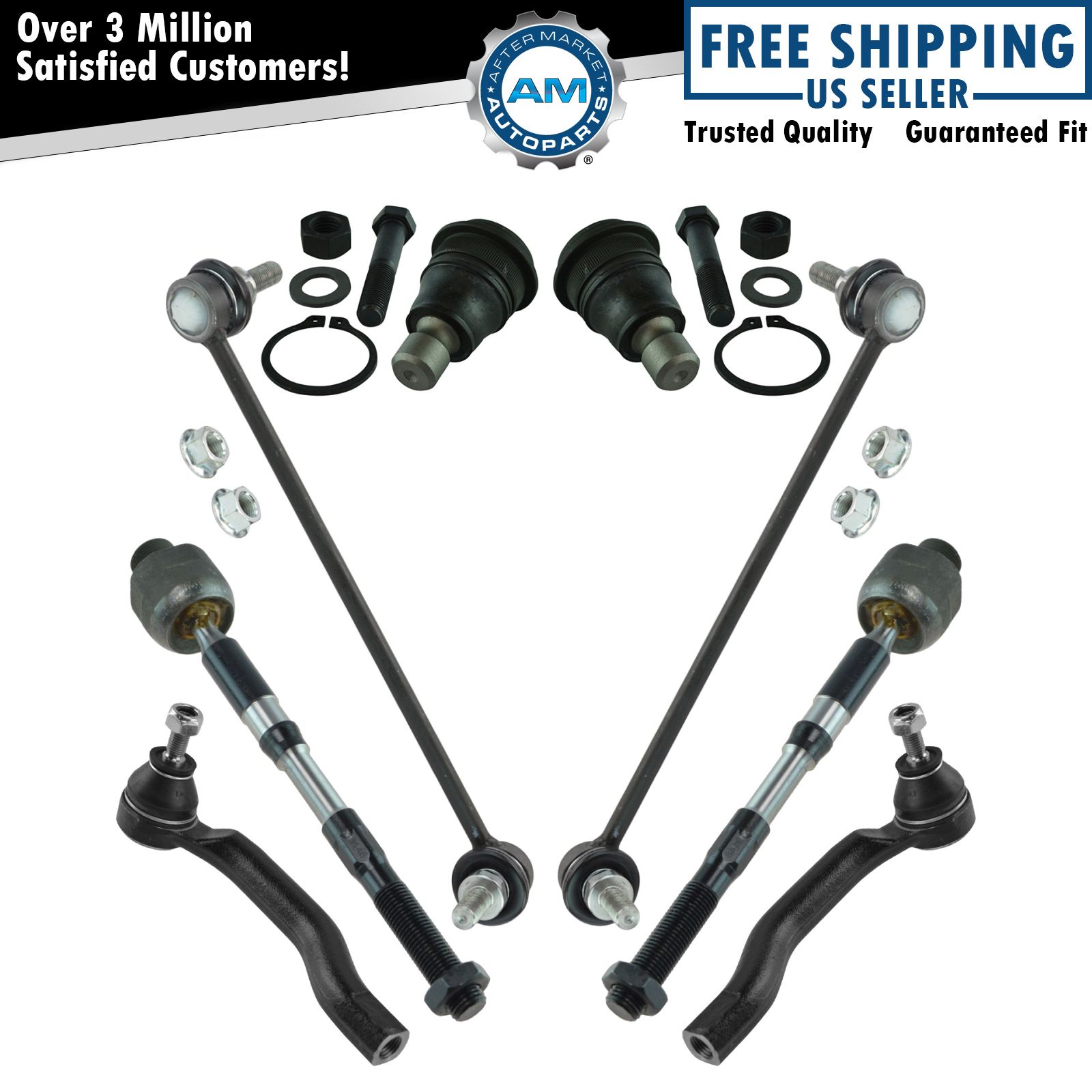Front Steering & Suspension Kit Fits 2008-2013 Nissan Rogue