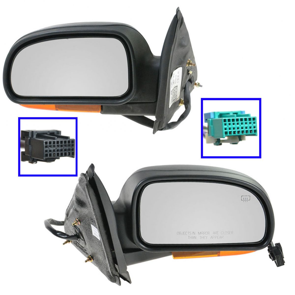 Side View Mirror Left//Right Pair Set Folding Power Heated for Trailblazer Envoy