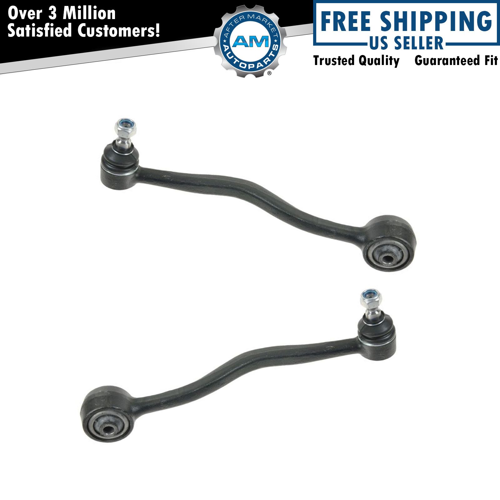 Front Lower Rearward Steel Control Arm Pair Set of 2 for BMW 525i 530i 735i 740i